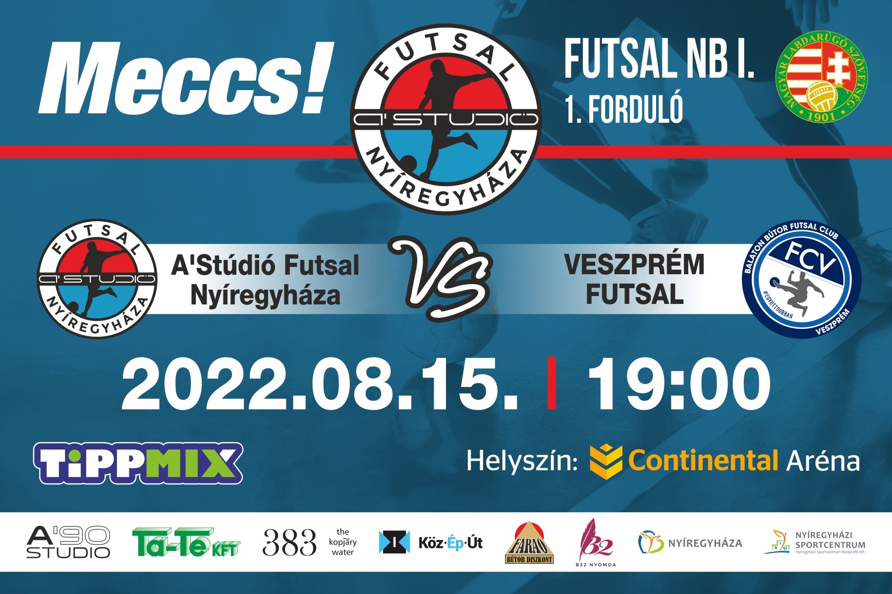 Futsal mérkőzés a Continental Arénában