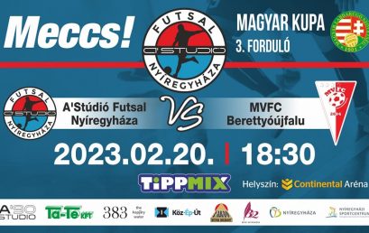 Az A’Stúdió Futsal Nyíregyháza Magyar Kupa meccset játszik