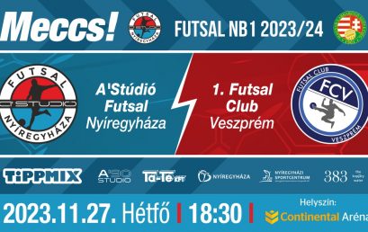 Az 1. Futsal Club Veszprém lesz a vendég