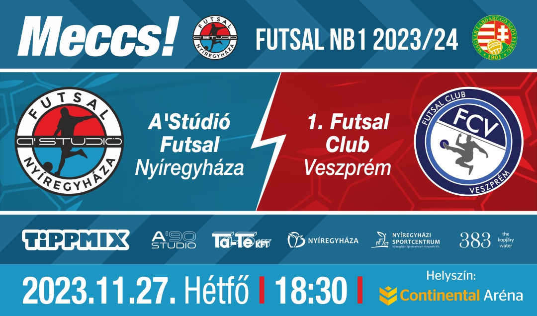 Az 1. Futsal Club Veszprém lesz a vendég
