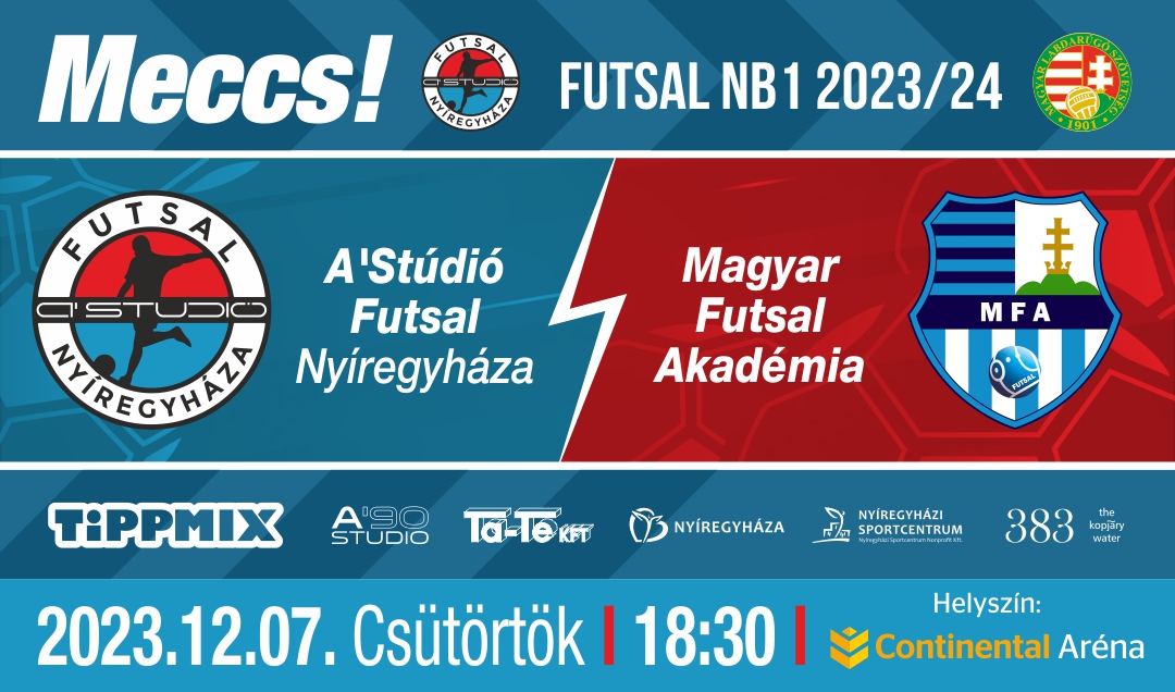 Futsal mérkőzés – A Magyar Futsal Akadémia érkezik