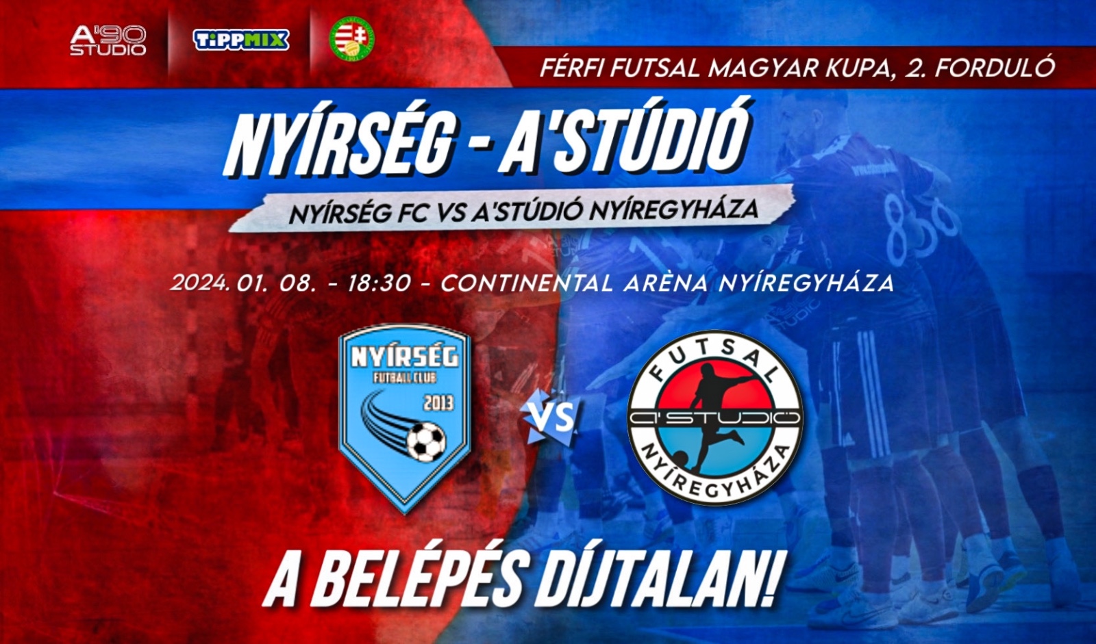 Ma A’Stúdió Futsal Nyíregyháza- Nyírség FC mérkőzés