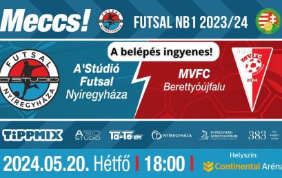 Hétfőn a bronzért játszik az A’Stúdió Futsal csapata – A belépés ingyenes
