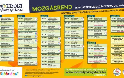 Szeptember 23-tól folytatódik a „Mozdulj Nyíregyháza!”