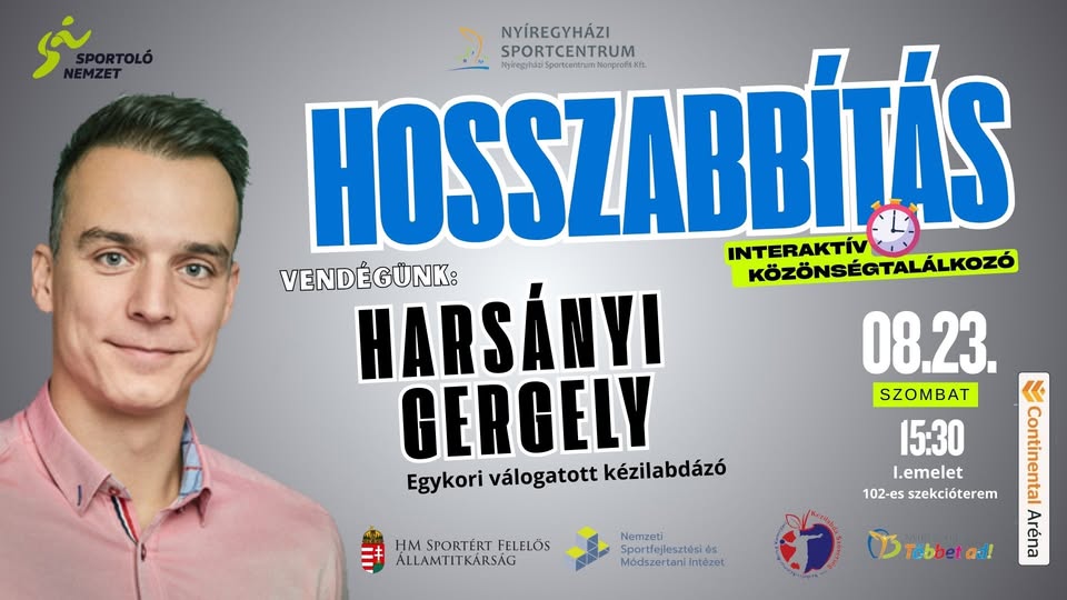 Közönségtalálkozó Harsányi Gergellyel Közönségtalálkozó Harsányi Gergellyel