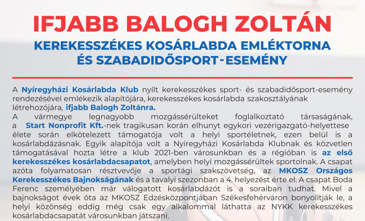 Emléktorna – Ifjabb Balogh Zoltánra emlékeznek