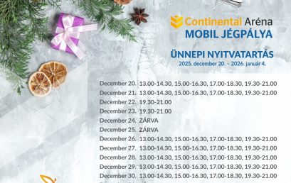 Ünnepi nyitvatartás a Continental Aréna mobil jégpályáján