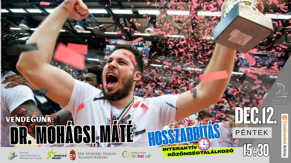 Interaktív közönségtalálkozó: Dr. Mohácsi Máté a sportolói és sportvezetői pályafutásáról