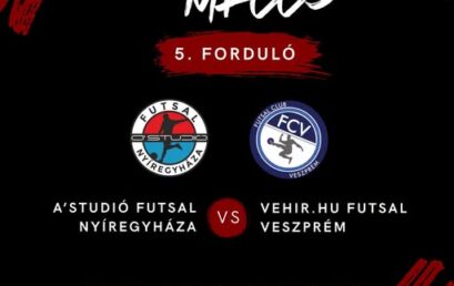 Következő hazai mérkőzés: a Veszprémet fogadja az A’Studió Futsal Nyíregyháza